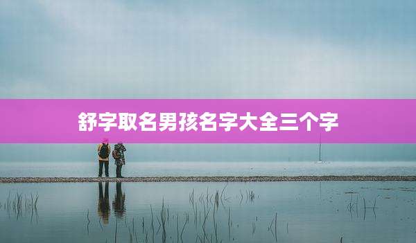 舒字取名男孩名字大全三个字