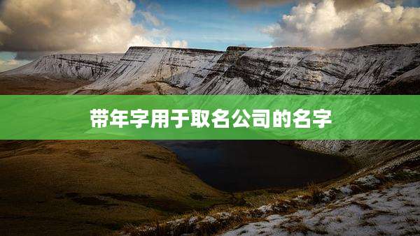 带年字用于取名公司的名字