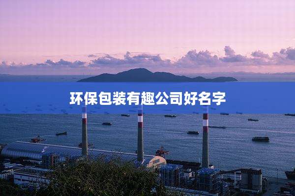 环保包装有趣公司好名字