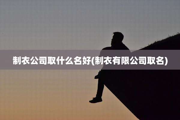 制衣公司取什么名好(制衣有限公司取名)