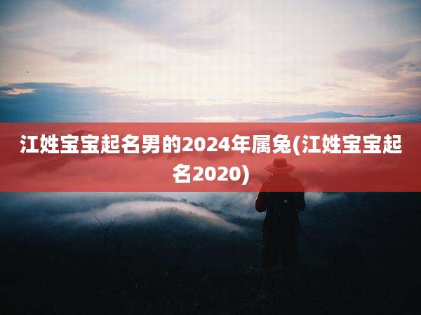 江姓宝宝起名男的2024年属兔(江姓宝宝起名2020)