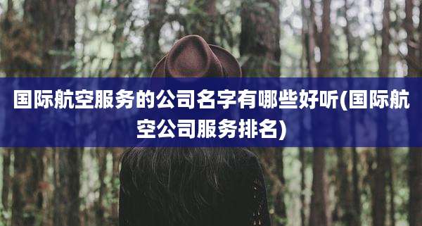 国际航空服务的公司名字有哪些好听(国际航空公司服务排名)