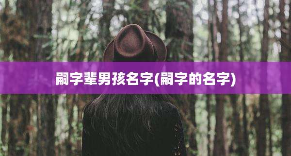 嗣字辈男孩名字(嗣字的名字)