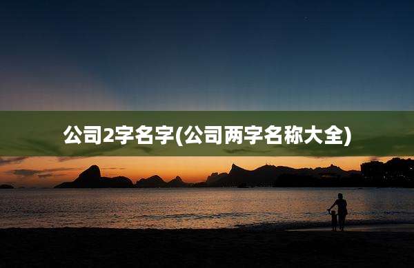 公司2字名字(公司两字名称大全)