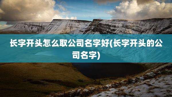 长字开头怎么取公司名字好(长字开头的公司名字)