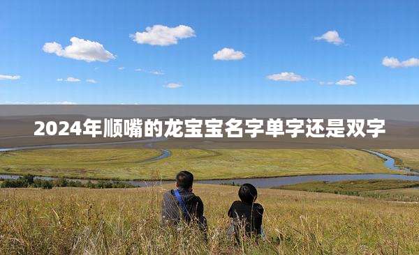 2024年顺嘴的龙宝宝名字单字还是双字
