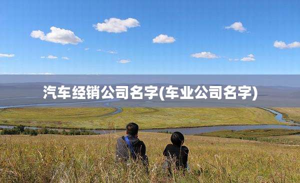 汽车经销公司名字(车业公司名字)