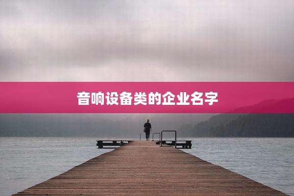 音响设备类的企业名字