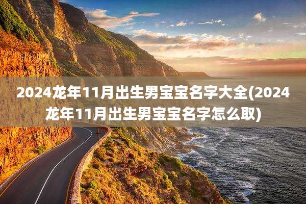 2024龙年11月出生男宝宝名字大全(2024龙年11月出生男宝宝名字怎么取)