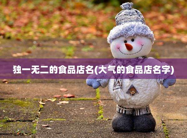 独一无二的食品店名(大气的食品店名字)