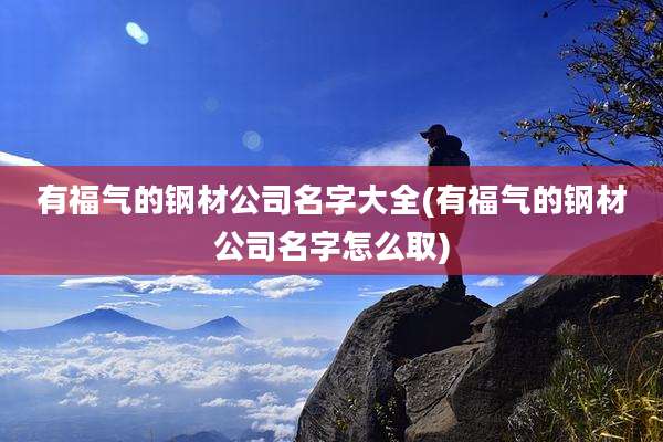 有福气的钢材公司名字大全(有福气的钢材公司名字怎么取)