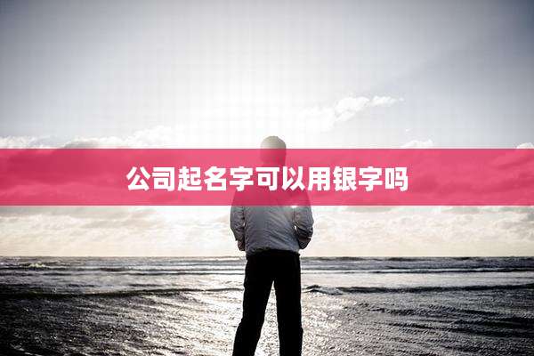 公司起名字可以用银字吗