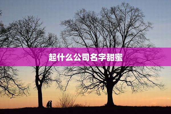 起什么公司名字甜蜜