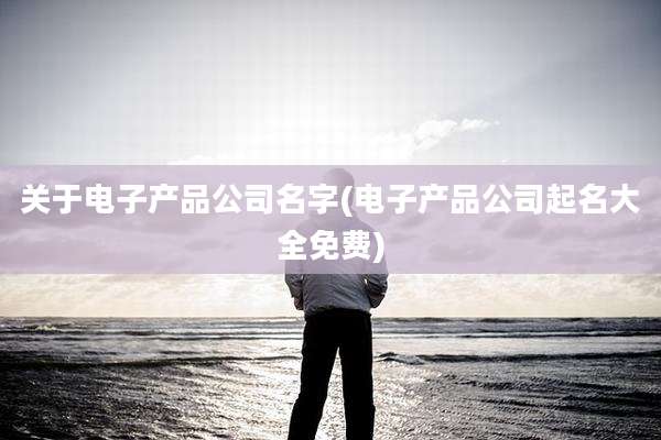 关于电子产品公司名字(电子产品公司起名大全免费)