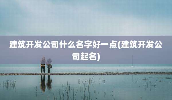 建筑开发公司什么名字好一点(建筑开发公司起名)