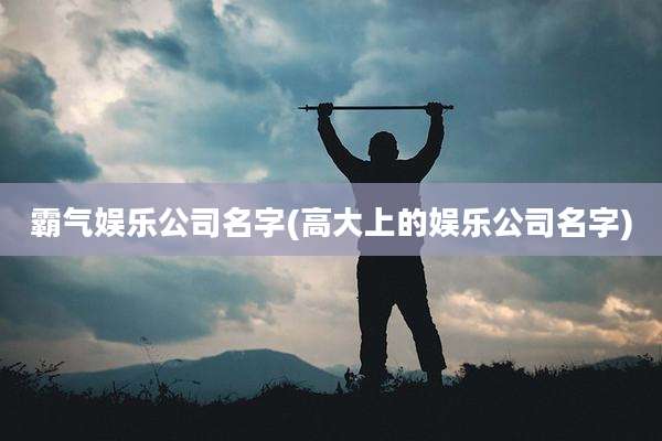霸气娱乐公司名字(高大上的娱乐公司名字)