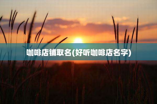 咖啡店铺取名(好听咖啡店名字)