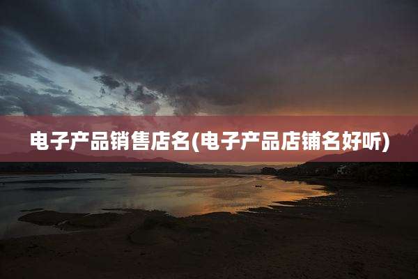 电子产品销售店名(电子产品店铺名好听)
