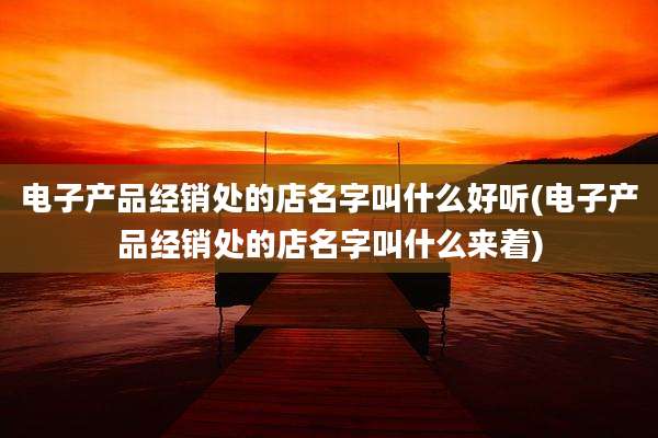 电子产品经销处的店名字叫什么好听(电子产品经销处的店名字叫什么来着)