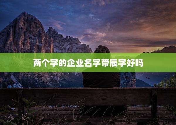 两个字的企业名字带辰字好吗