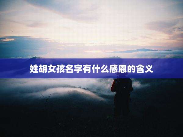 姓胡女孩名字有什么感恩的含义
