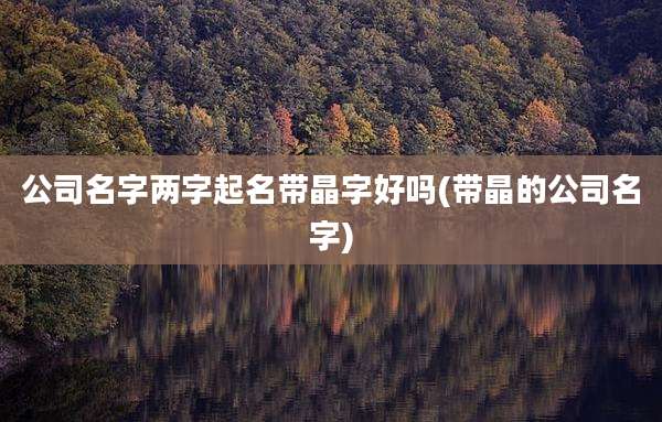 公司名字两字起名带晶字好吗(带晶的公司名字)