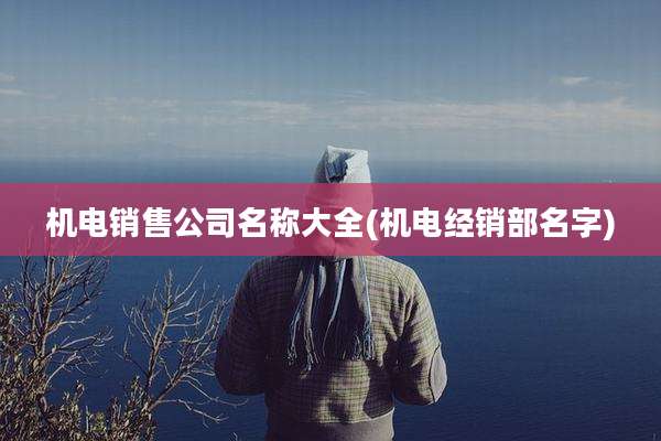 机电销售公司名称大全(机电经销部名字)