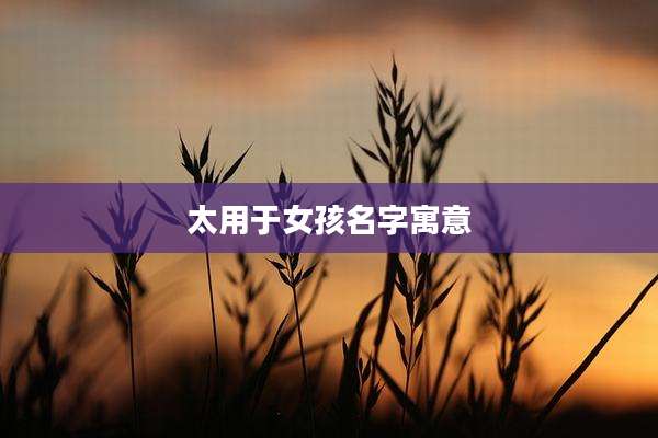 太用于女孩名字寓意