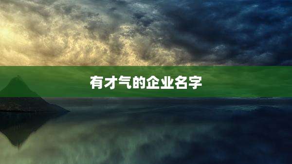 有才气的企业名字