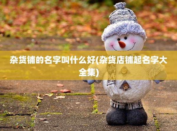 杂货铺的名字叫什么好(杂货店铺起名字大全集)