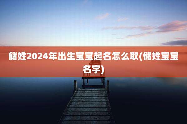 储姓2024年出生宝宝起名怎么取(储姓宝宝名字)