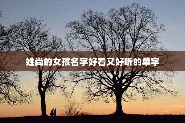 姓尚的女孩名字好看又好听的单字