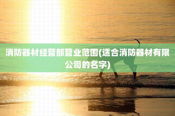 消防器材经营部营业范围(适合消防器材有限公司的名字)