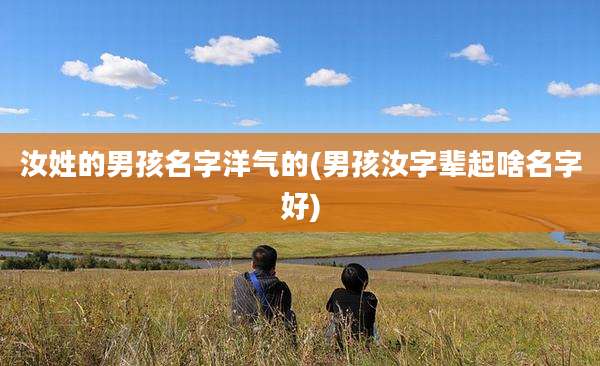 汝姓的男孩名字洋气的(男孩汝字辈起啥名字好)