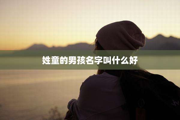 姓童的男孩名字叫什么好