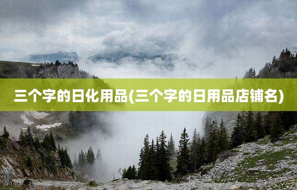 三个字的日化用品(三个字的日用品店铺名)