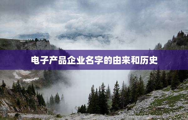 电子产品企业名字的由来和历史