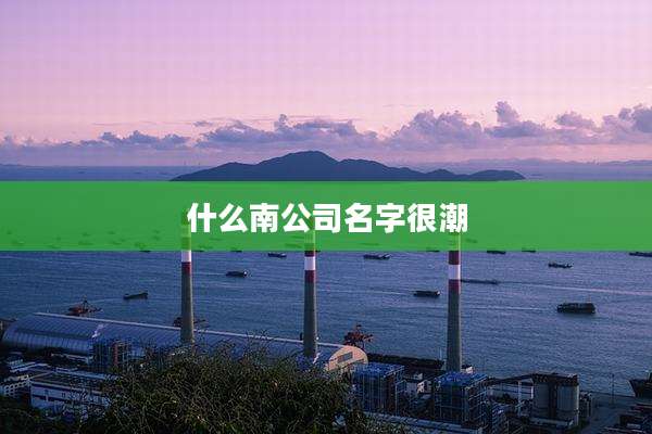 什么南公司名字很潮