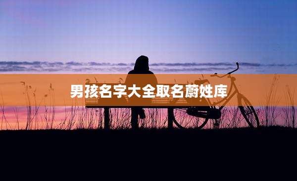 男孩名字大全取名蔚姓库