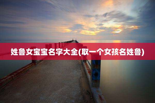 姓鲁女宝宝名字大全(取一个女孩名姓鲁)