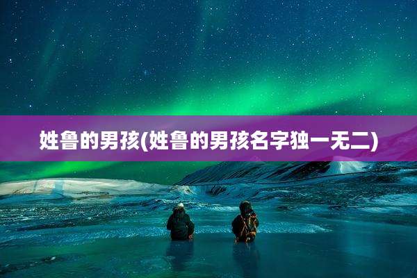 姓鲁的男孩(姓鲁的男孩名字独一无二)