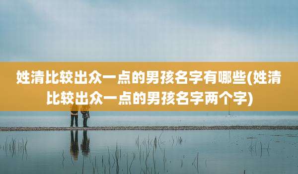 姓清比较出众一点的男孩名字有哪些(姓清比较出众一点的男孩名字两个字)