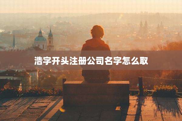 浩字开头注册公司名字怎么取