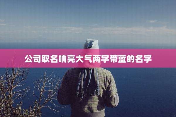 公司取名响亮大气两字带蓝的名字