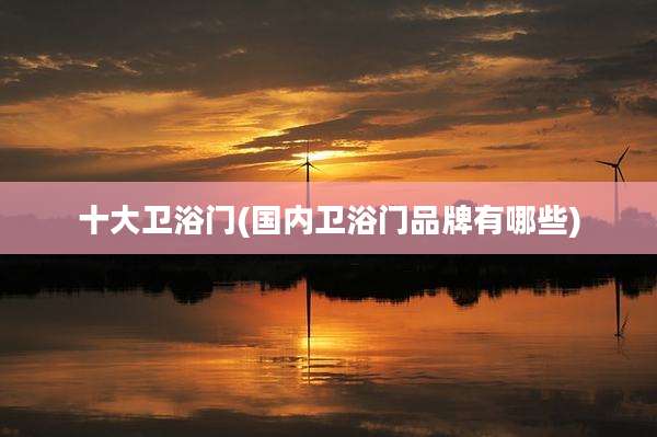 十大卫浴门(国内卫浴门品牌有哪些)