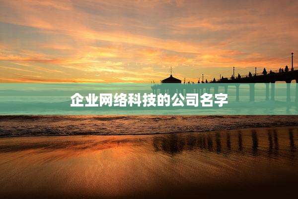 企业网络科技的公司名字