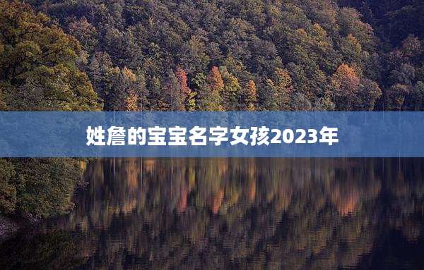 姓詹的宝宝名字女孩2023年
