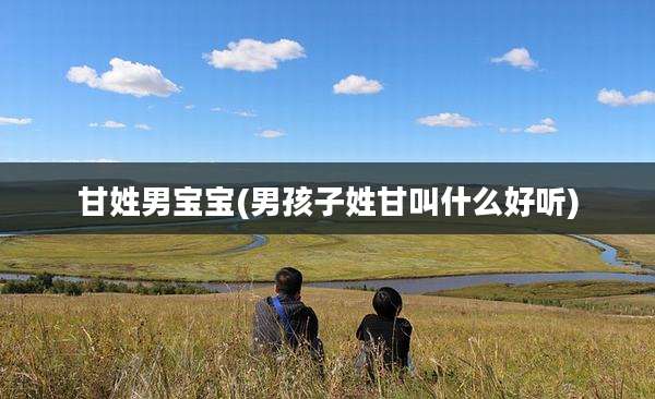 甘姓男宝宝(男孩子姓甘叫什么好听)