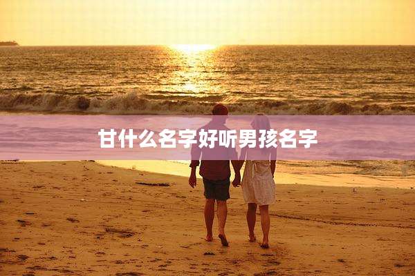 甘什么名字好听男孩名字
