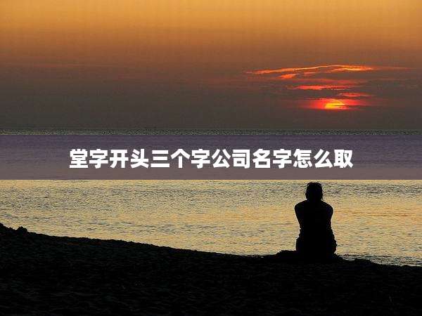 堂字开头三个字公司名字怎么取